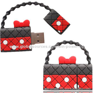 Beautiful Handbag-shaped USB Flash Drives, 1-64GB Capacity, Customized Logos Welcomed